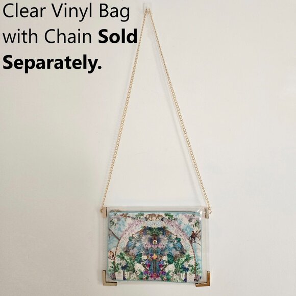 Camilla Moon Garden Small Canvas Clutch Bag Purse Handbag b40 - Picture 2 of 6